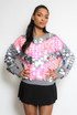 Sequin Disc Round Neck Jumper