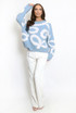 Rope Print Round Neck Knitted Jumper