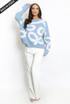 Rope Print Round Neck Knitted Jumper