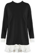 Exaggerated Hem Longline Sweatshirt