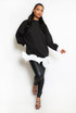 Exaggerated Hem Longline Sweatshirt