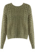 Faded Braided Knit Jumper