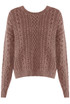 Faded Braided Knit Jumper