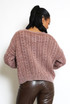 Faded Braided Knit Jumper