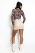 PU Mini Skirt With Split
