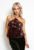 Halterneck Sequin Crop Top