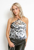 Halterneck Sequin Crop Top