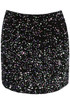 Velvet Sequin Mini Skirt 