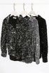 Sequin Long Sleeve Blouse
