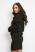 Ruched Sleeve Pocketed Hoodie