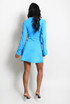 High Neck Shift Mini Dress With Open Cuff