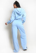 NYC Hooded Cropped Sweatshirt And Wide Leg Jogger Set