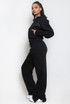 NYC Hooded Cropped Sweatshirt And Wide Leg Jogger Set
