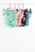 Tie Dye Ruched Bandeau Tops