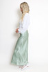 Satin High Waist A-Line Maxi Skirt