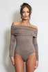 Ruched Slinky Bardot Bodysuit