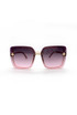 Square Ombre Sunglasses With Gold Bee