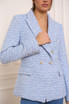 Textured Tweed Tailored Blazer