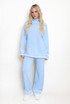 High Neck Knitted Jumper And Wide Leg Trouser Set