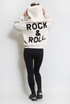 Rock And Roll Slogan Zip Hoodie