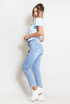 Sequin Patch Slim Jeans