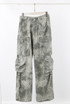 Grey Check Print Cargo Trouser