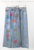 Embellished Star Flare Denim Jeans