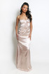 Satin Ruched Zip Up Back Maxi Dress