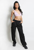 Jersey Wide Leg Cargo Trouser