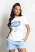 Sequin Eye Trim Round Neck T-Shirt