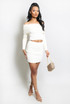 Bardot Jumper And Mini Skirt Set