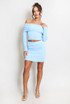 Bardot Jumper And Mini Skirt Set