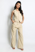 Light-Weight Waist Coat And Wide Leg Trouser Set