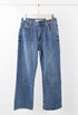 Denim Blue Regular Length Wide Leg Jeans