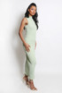 Crepe Sleeveless Maxi Dress