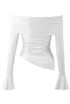 Ruched Side Bardot Top