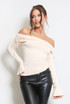 Ruched Side Bardot Top