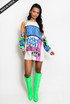 Comic Slogan Sweatshirt Dress