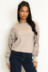 Crochet Long Sleeve Round Neck Jumper