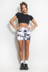 Tie Dye Print Push Up Shorts