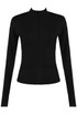 Fitted Zip Front Long Sleeve Gym Top