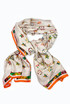 Floral Monogram Silk Blend Scarf