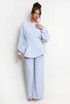 Round Neck Belted Blouse And Wide Leg Trouser Co-Ords