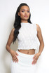 Sleeveless High Neck Crop Top