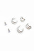 Triple Pack Hoop And Stud Earrings 