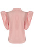 Frill Sleeve Boxy Blouse