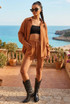 Cheese Cloth Blouse And Knotted Shorts Co-Ords