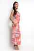 Ruched Tie Dye Bandeau And Maxi Skirt Co-Ords