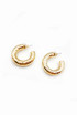 Hammered Chunky C Earrings 