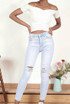 Light Blue Ripped Skinny Fit Jeans